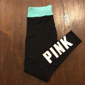 PINK Victoria’s Secret Black Reversible High Waisted Leggings Size Medium